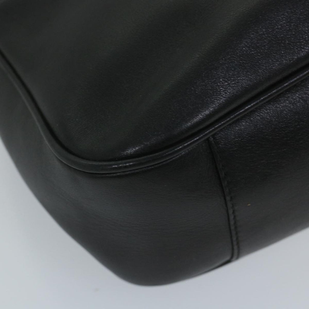 GUCCI Bamboo Shoulder Bag Leather 2way Black 57332