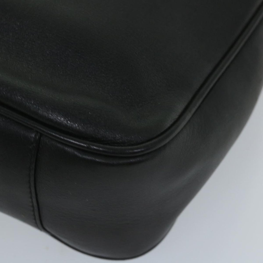 GUCCI Bamboo Shoulder Bag Leather 2way Black 57332