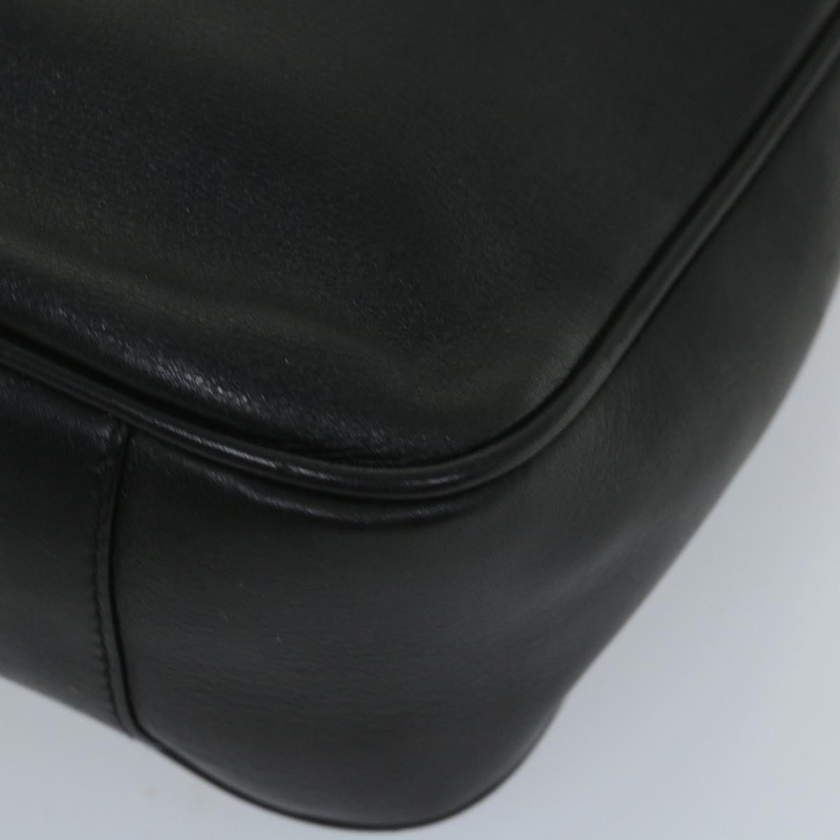 GUCCI Bamboo Shoulder Bag Leather 2way Black 57332