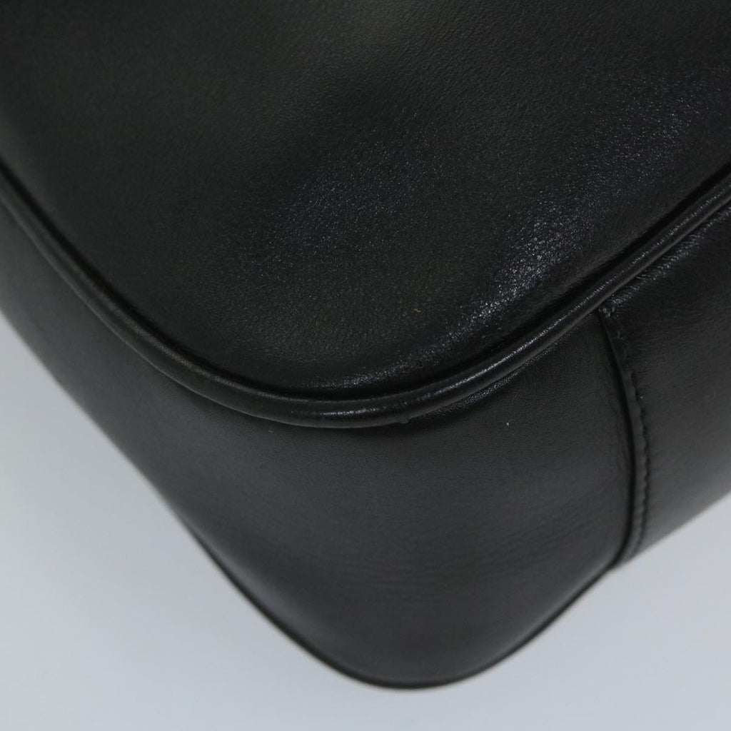 GUCCI Bamboo Shoulder Bag Leather 2way Black 57332