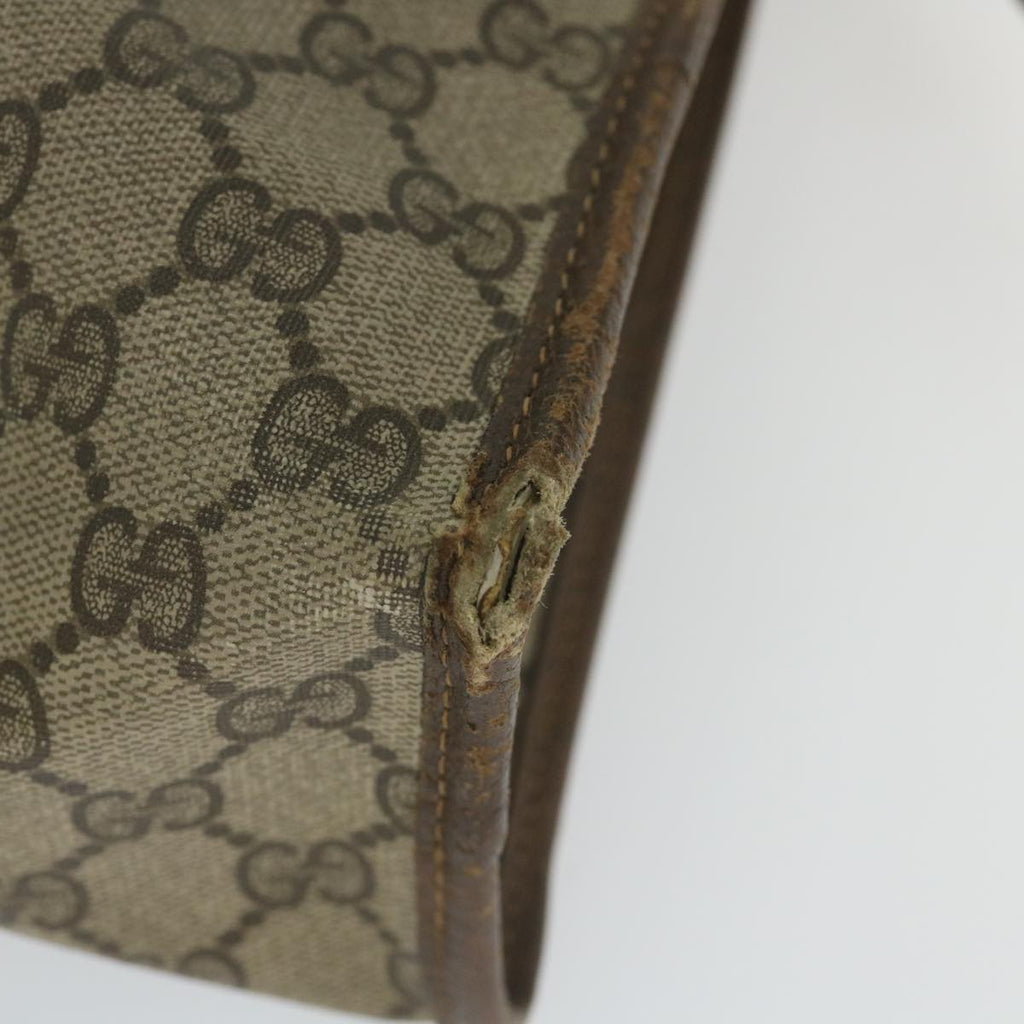 GUCCI GG Canvas Web Sherry Line Hand Bag PVC Leather Beige Green Red 57333
