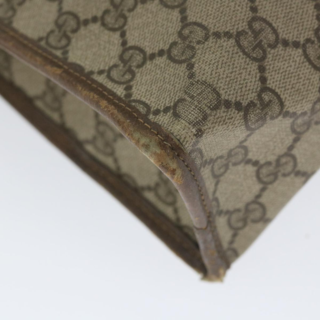 GUCCI GG Canvas Web Sherry Line Hand Bag PVC Leather Beige Green Red 57333