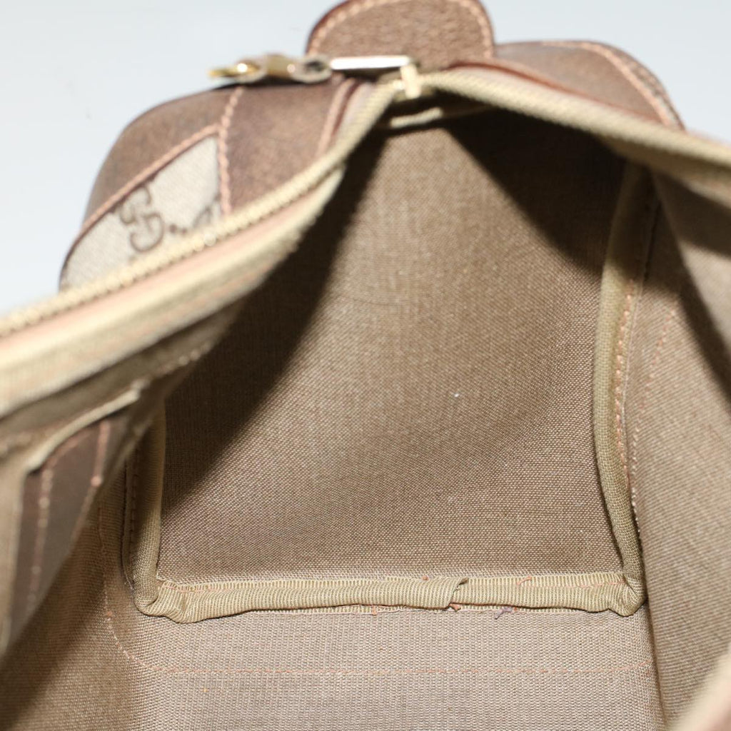 GUCCI GG Canvas Boston Bag PVC Leather Beige 57341
