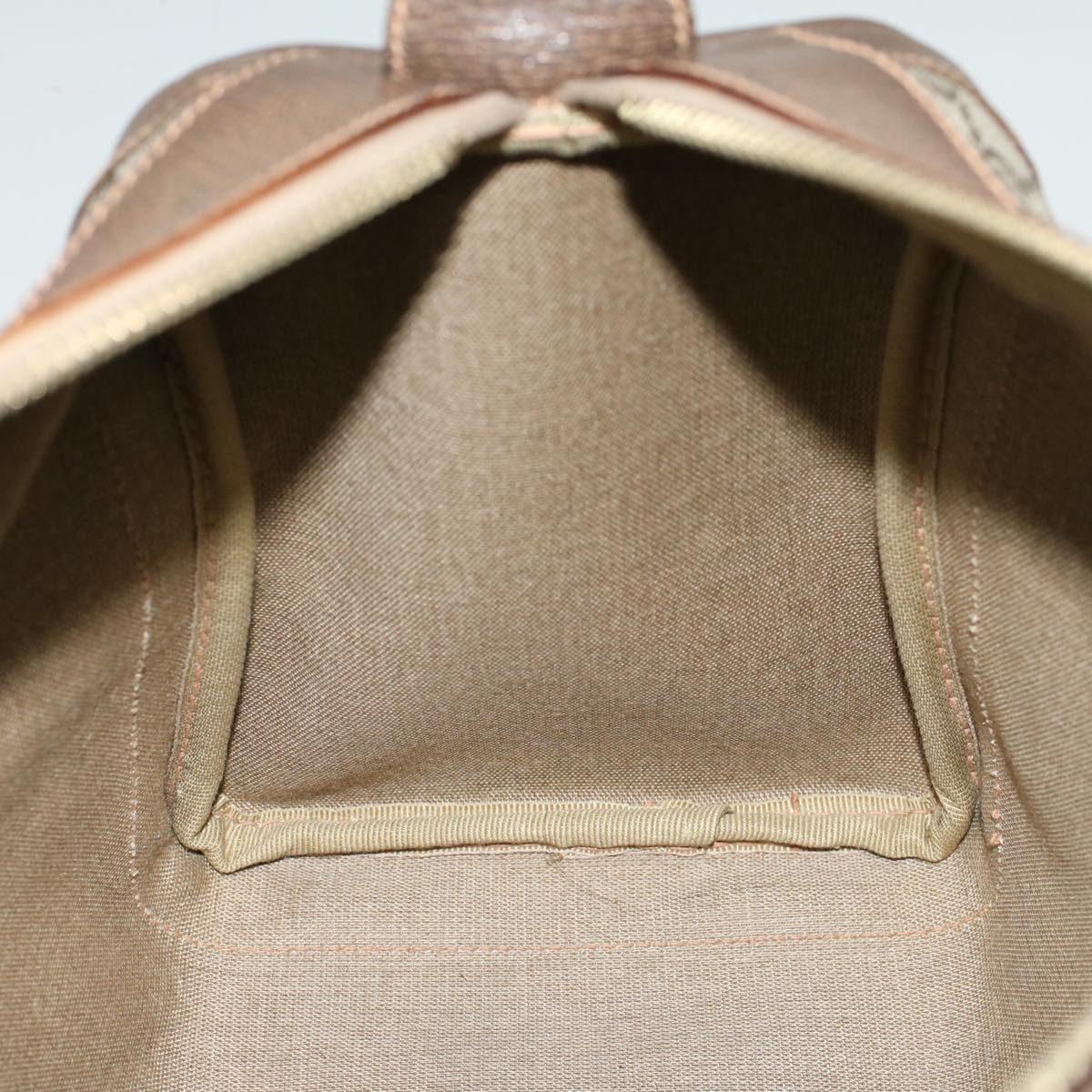 GUCCI GG Canvas Boston Bag PVC Leather Beige 57341