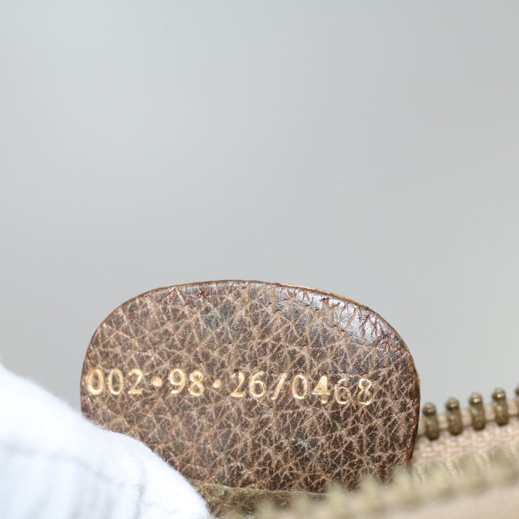 GUCCI GG Canvas Boston Bag PVC Leather Beige 57341