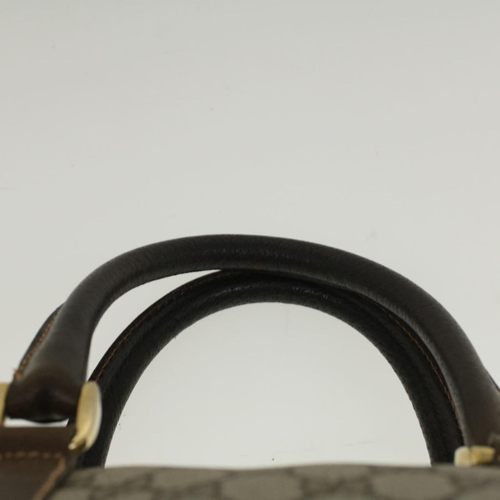 GUCCI GG Canvas Boston Bag PVC Leather Beige 57341