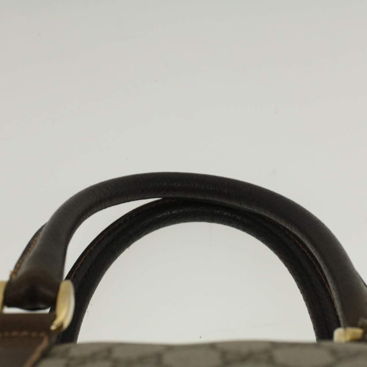 GUCCI GG Canvas Boston Bag PVC Leather Beige 57341