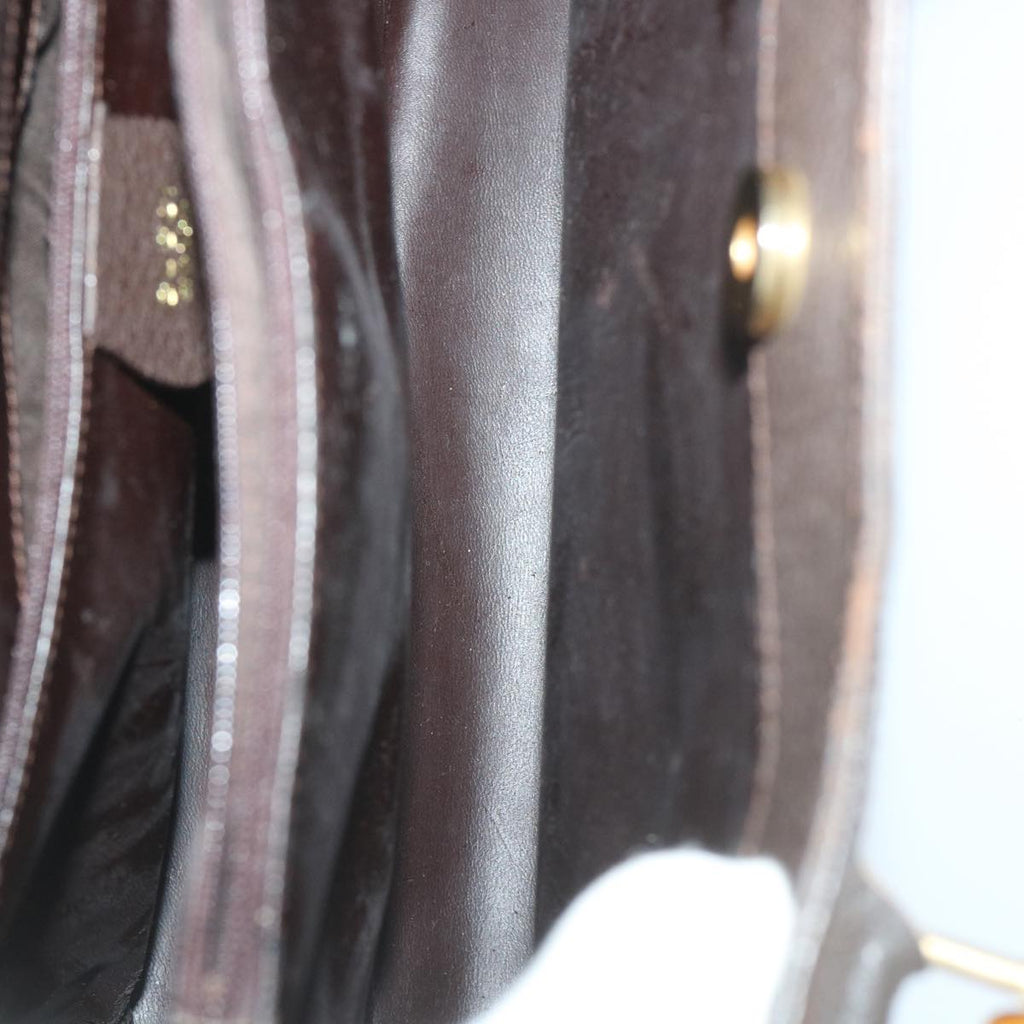 GUCCI Bamboo Hand Bag Suede Brown 002 1095 0260 57388