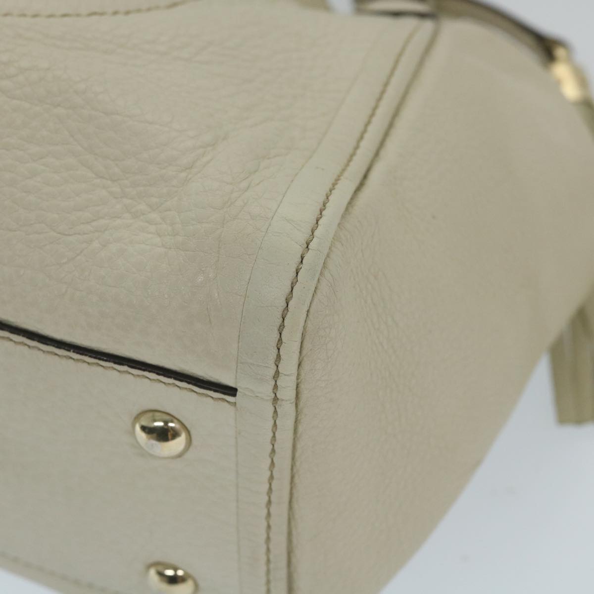 GUCCI Soho Shoulder Bag Leather 2way White 336751 57401
