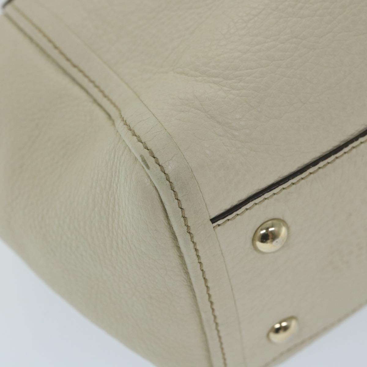 GUCCI Soho Shoulder Bag Leather 2way White 336751 57401
