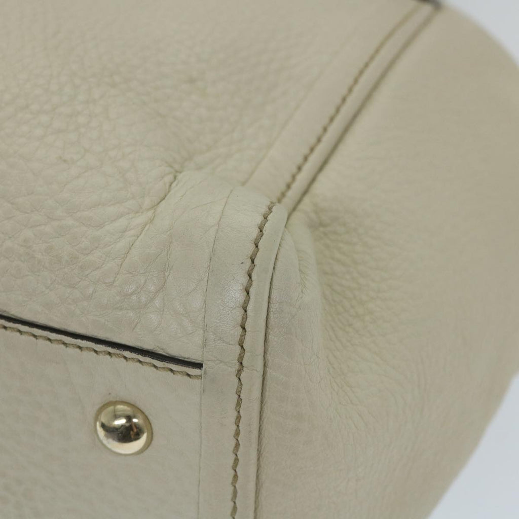 GUCCI Soho Shoulder Bag Leather 2way White 336751 57401