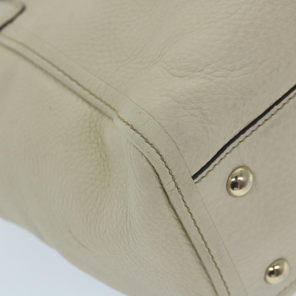 GUCCI Soho Shoulder Bag Leather 2way White 336751 57401