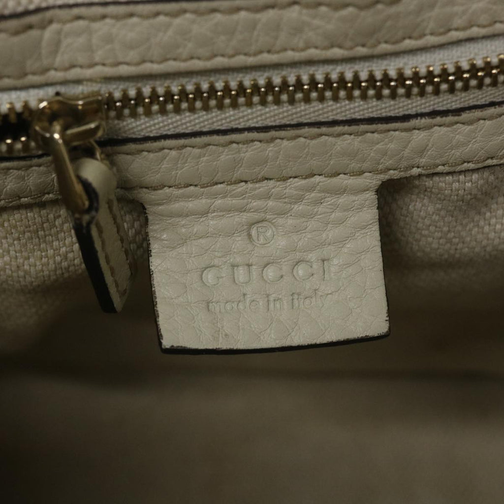 GUCCI Soho Shoulder Bag Leather 2way White 336751 57401