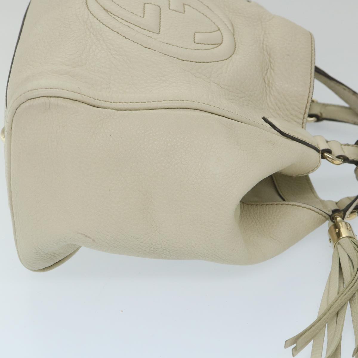 GUCCI Soho Shoulder Bag Leather 2way White 336751 57401