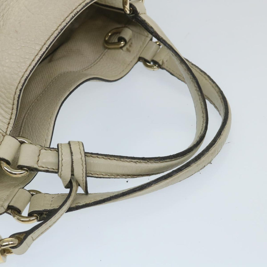 GUCCI Soho Shoulder Bag Leather 2way White 336751 57401