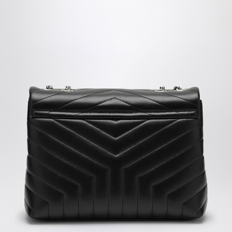 Saint Laurent Black/Silver Medium Loulou Bag Women