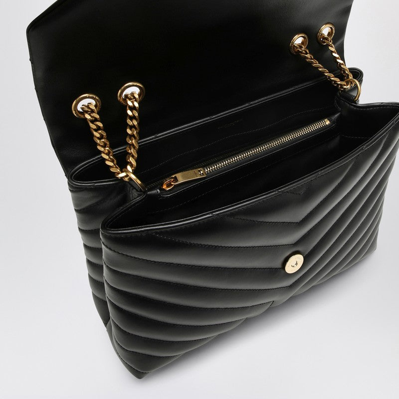 Saint Laurent Black/Gold Medium Loulou Bag Women