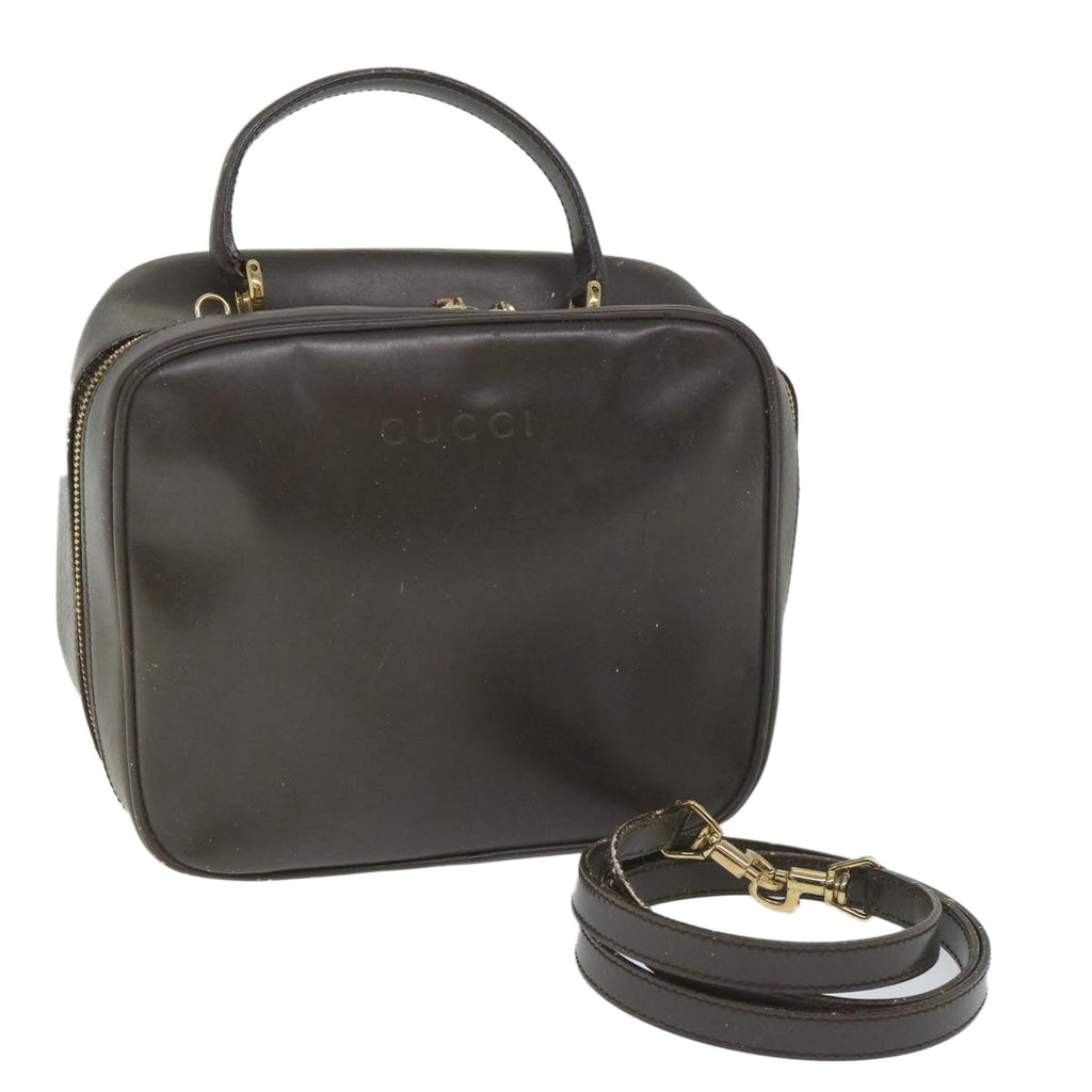 GUCCI Bamboo Hand Bag Patent leather 2way Brown 000 270 0323 57547