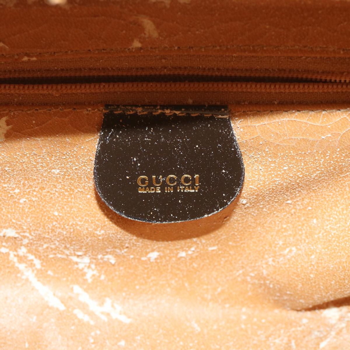 GUCCI Bamboo Hand Bag Patent leather 2way Brown 000 270 0323 57547