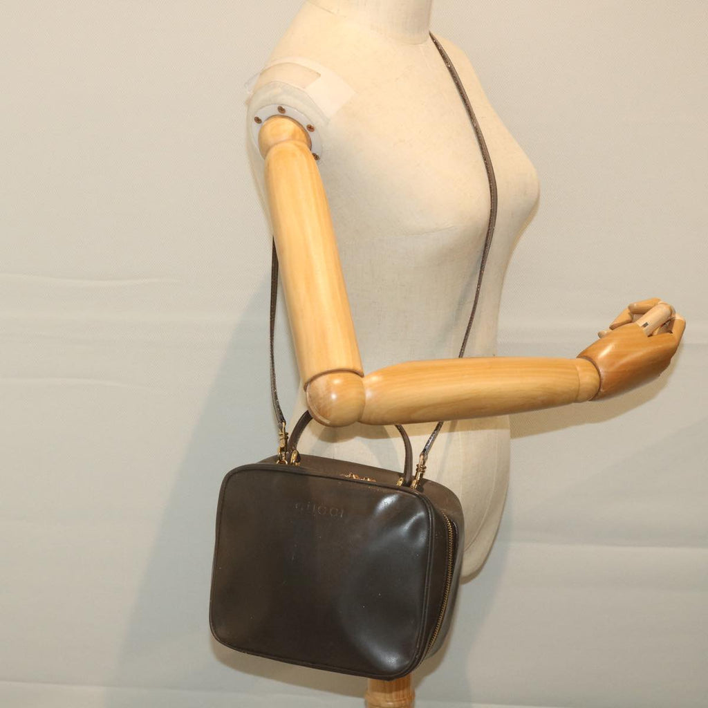 GUCCI Bamboo Hand Bag Patent leather 2way Brown 000 270 0323 57547