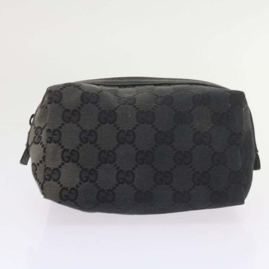 GUCCI GG Canvas Pouch Tote Bag Coated Canvas 2Set Beige Black 57550