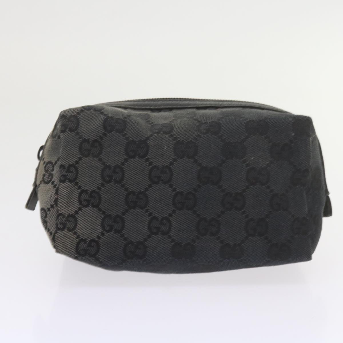 GUCCI GG Canvas Pouch Tote Bag Coated Canvas 2Set Beige Black 57550