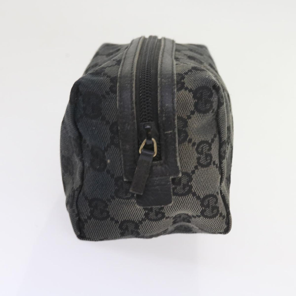 GUCCI GG Canvas Pouch Tote Bag Coated Canvas 2Set Beige Black 57550