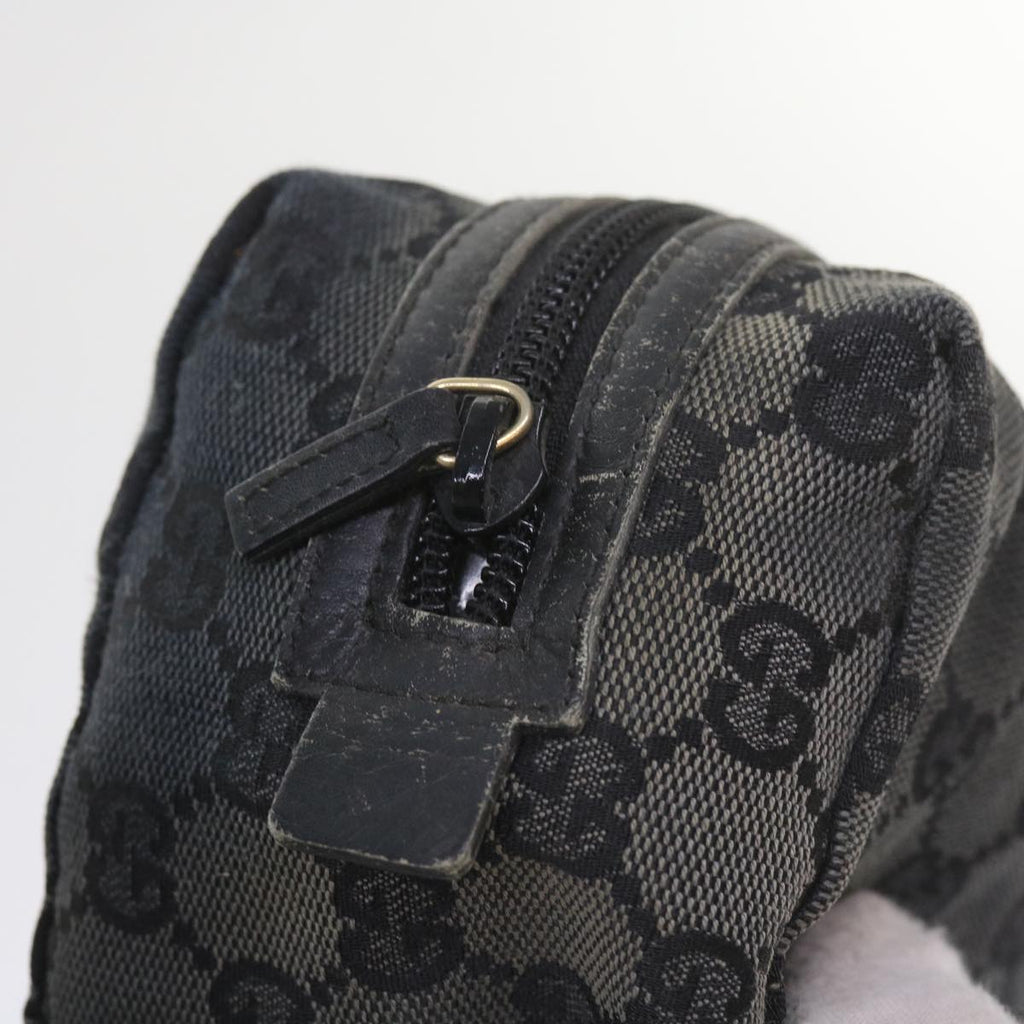 GUCCI GG Canvas Pouch Tote Bag Coated Canvas 2Set Beige Black 57550