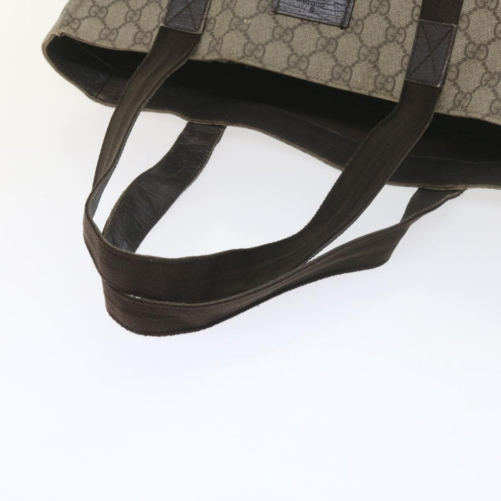 GUCCI GG Canvas Pouch Tote Bag Coated Canvas 2Set Beige Black 57550