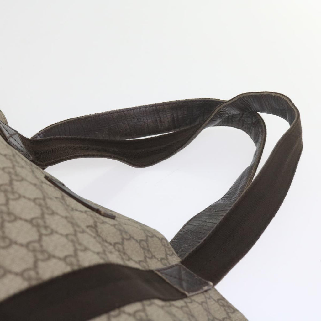 GUCCI GG Canvas Pouch Tote Bag Coated Canvas 2Set Beige Black 57550