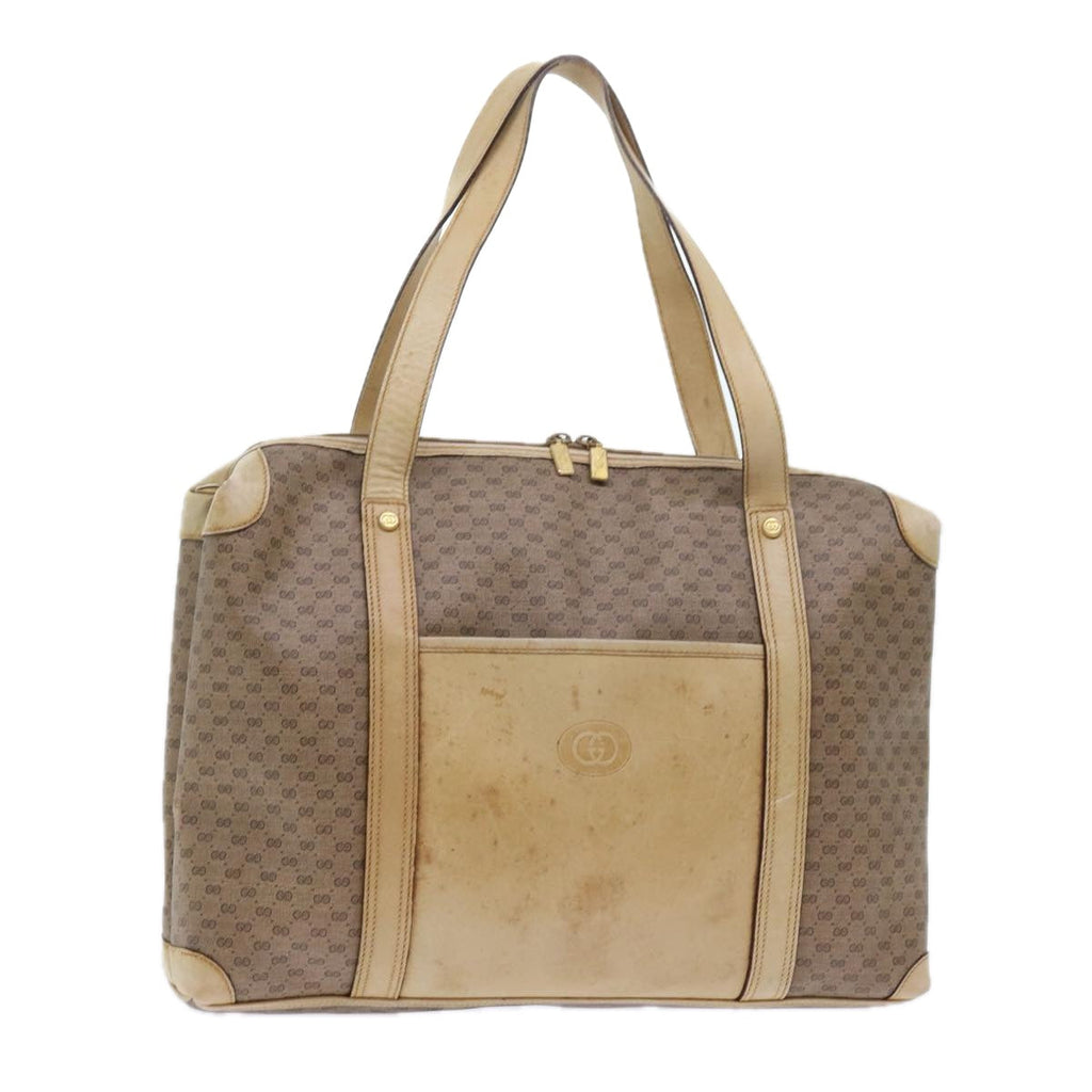 GUCCI Micro GG Supreme Tote Bag PVC Leather Beige 87 002 0003 57551