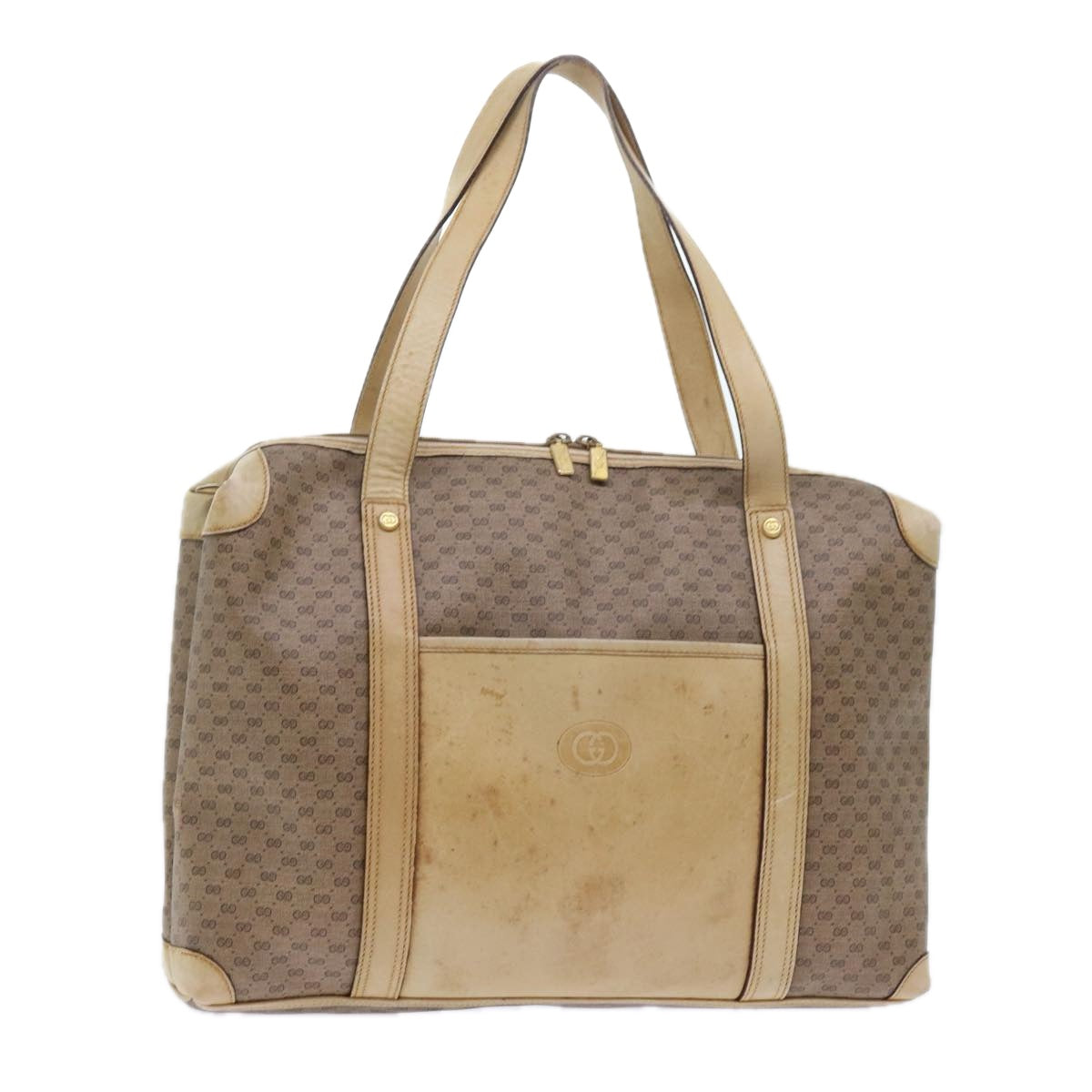 GUCCI Micro GG Supreme Tote Bag PVC Leather Beige 87 002 0003 57551