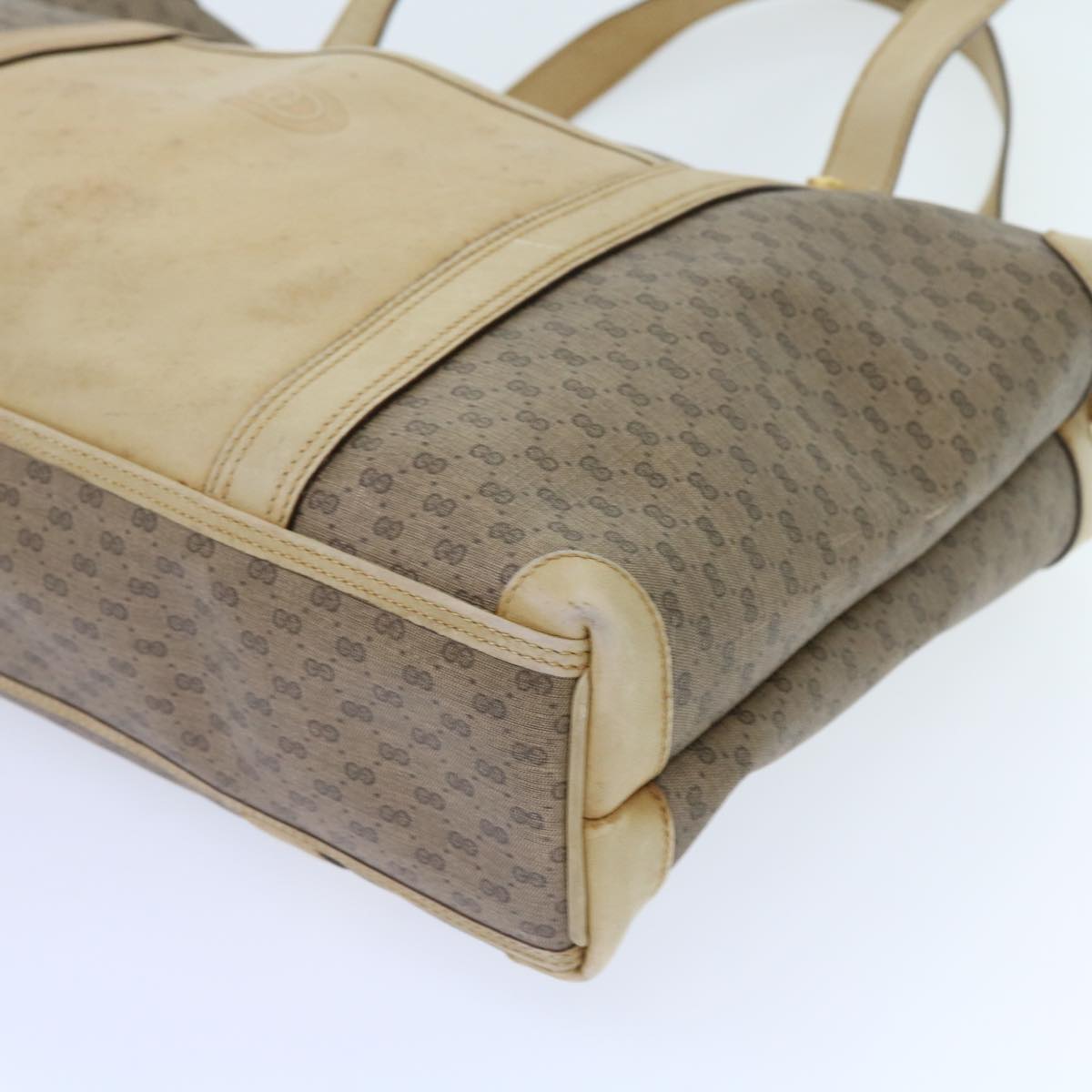 GUCCI Micro GG Supreme Tote Bag PVC Leather Beige 87 002 0003 57551