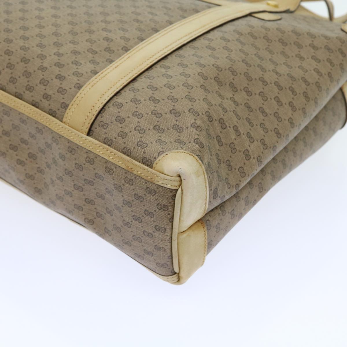 GUCCI Micro GG Supreme Tote Bag PVC Leather Beige 87 002 0003 57551