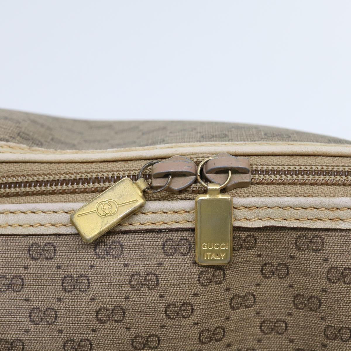 GUCCI Micro GG Supreme Tote Bag PVC Leather Beige 87 002 0003 57551