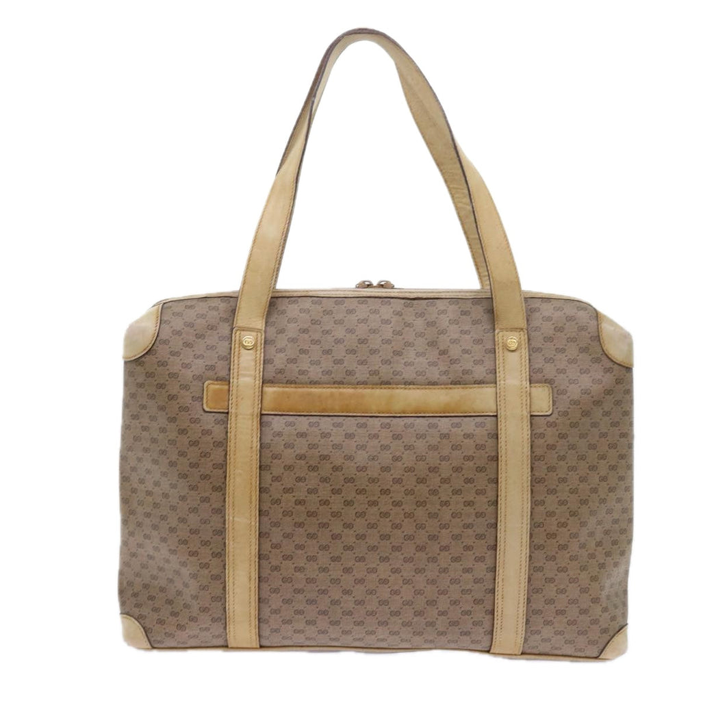 GUCCI Micro GG Supreme Tote Bag PVC Leather Beige 87 002 0003 57551