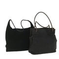 GUCCI GG Canvas Shoulder Bag Suede 2Set Brown Black 57552