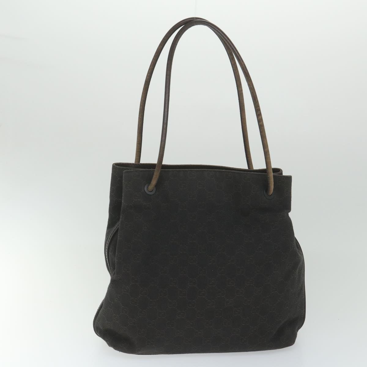 GUCCI GG Canvas Shoulder Bag Suede 2Set Brown Black 57552