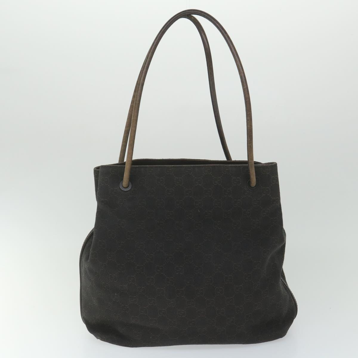 GUCCI GG Canvas Shoulder Bag Suede 2Set Brown Black 57552