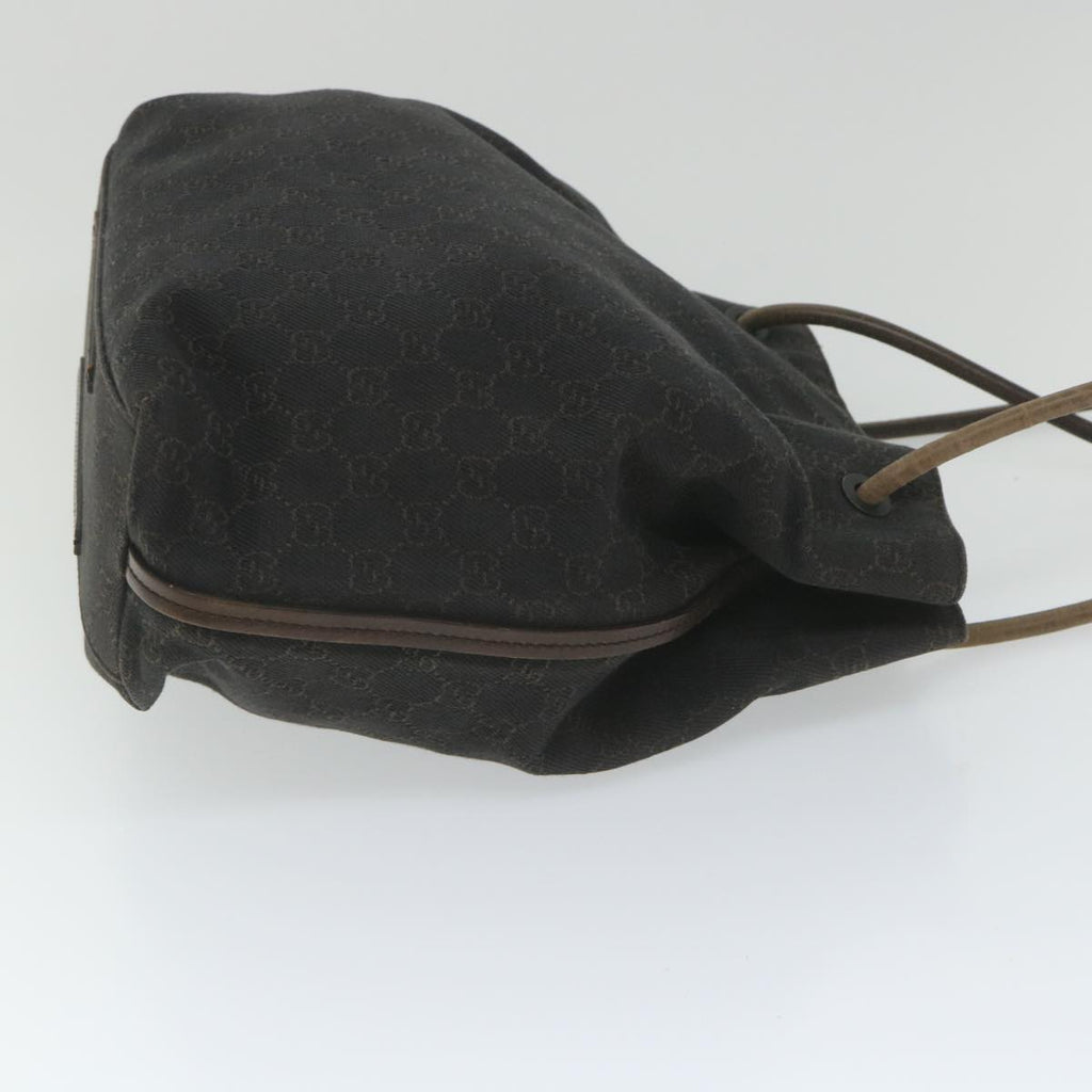 GUCCI GG Canvas Shoulder Bag Suede 2Set Brown Black 57552