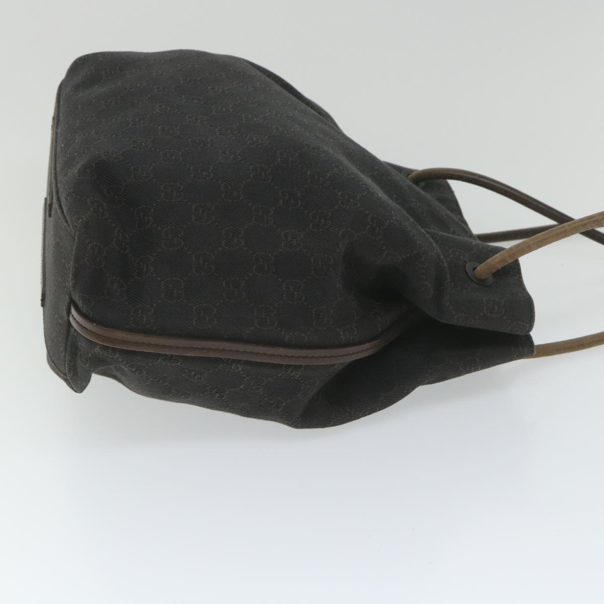 GUCCI GG Canvas Shoulder Bag Suede 2Set Brown Black 57552