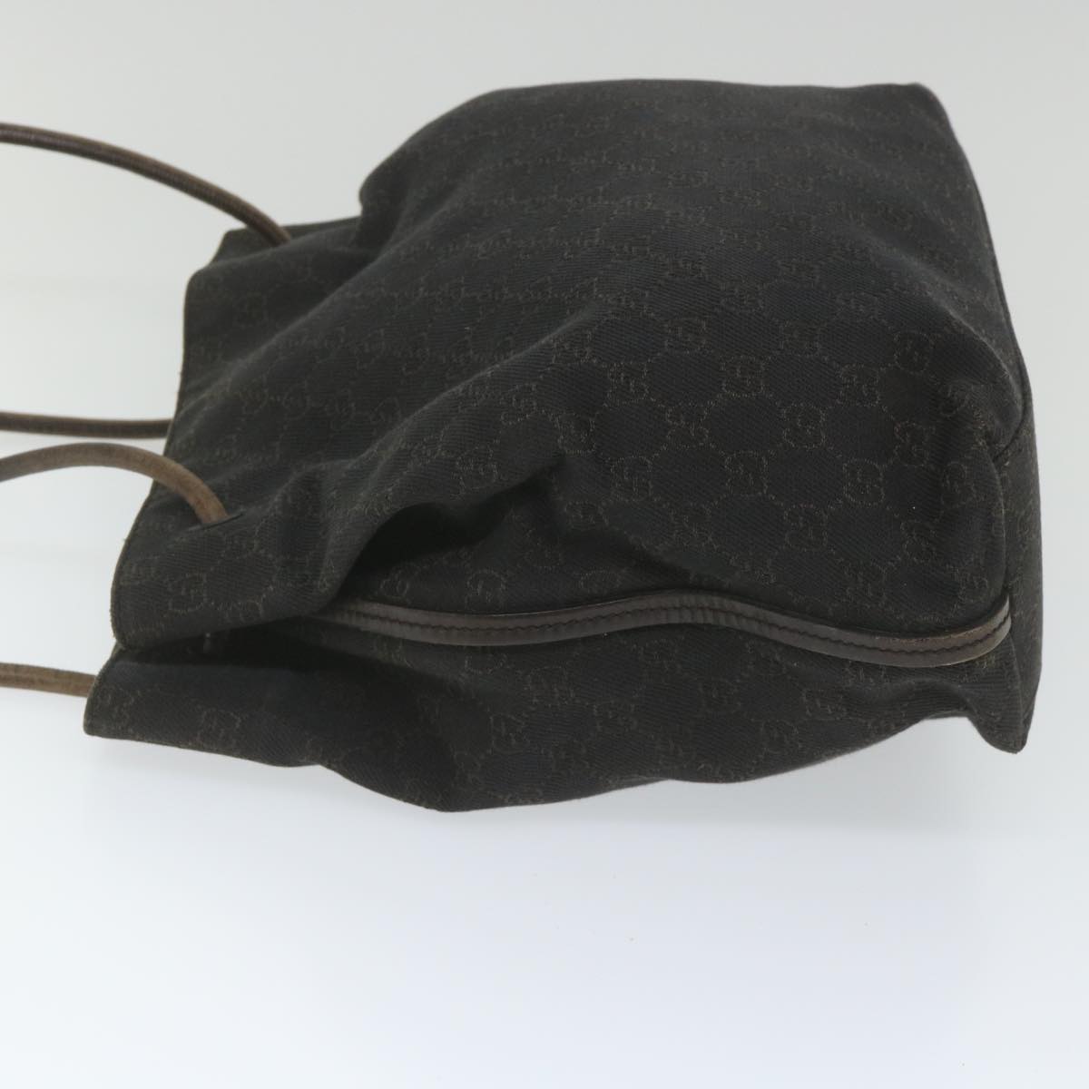 GUCCI GG Canvas Shoulder Bag Suede 2Set Brown Black 57552