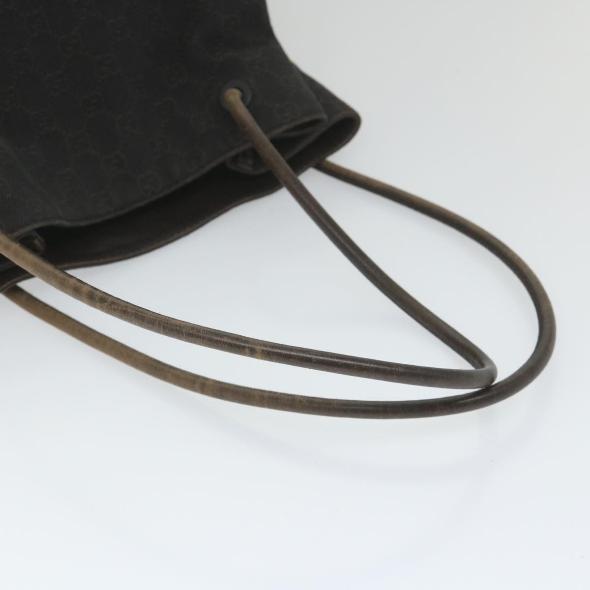 GUCCI GG Canvas Shoulder Bag Suede 2Set Brown Black 57552