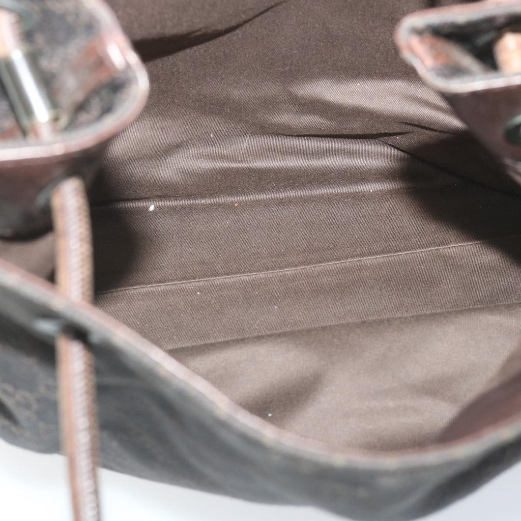 GUCCI GG Canvas Shoulder Bag Suede 2Set Brown Black 57552