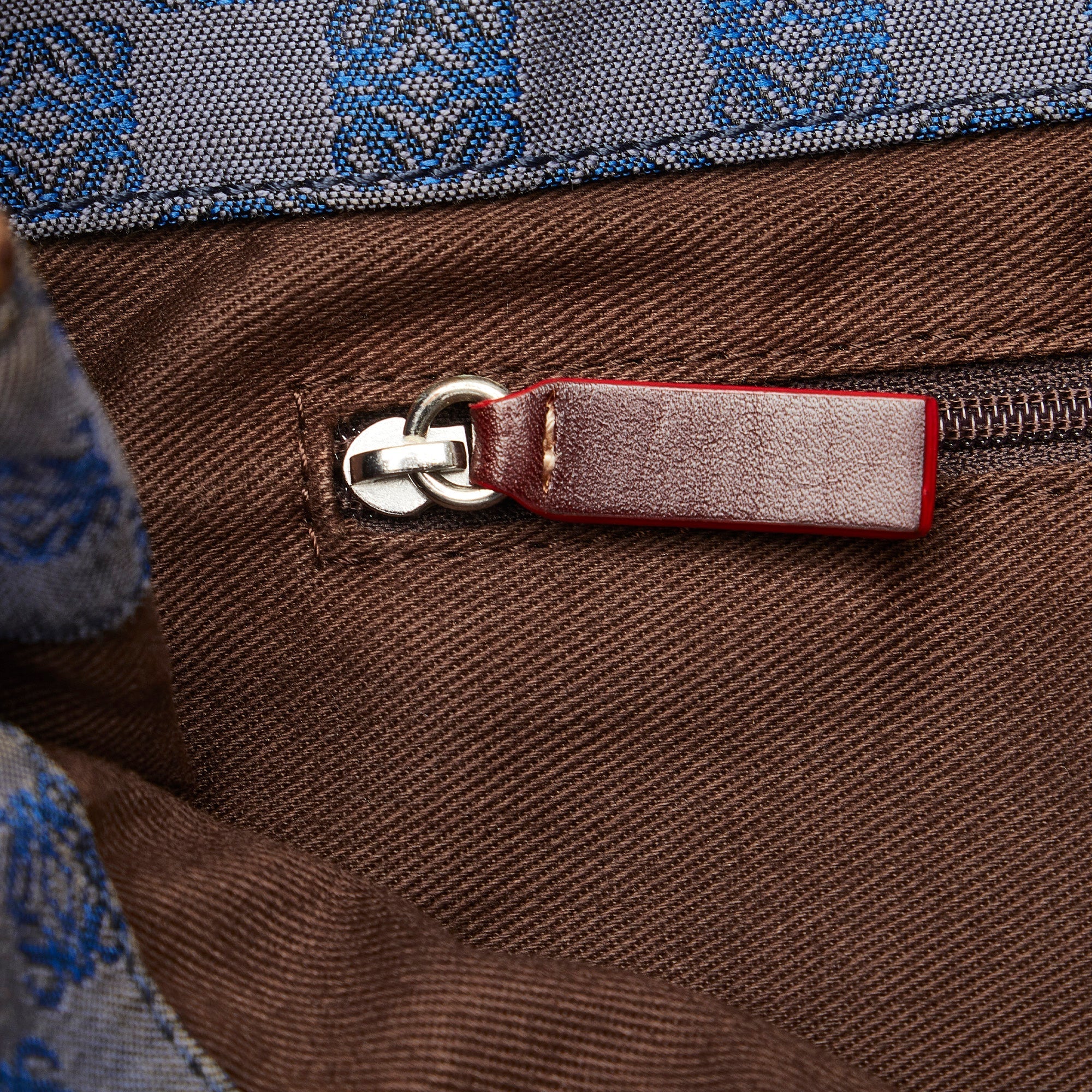 Blue Loewe Anagram Canvas Tote Bag