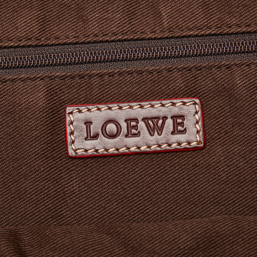 Blue Loewe Anagram Canvas Tote Bag
