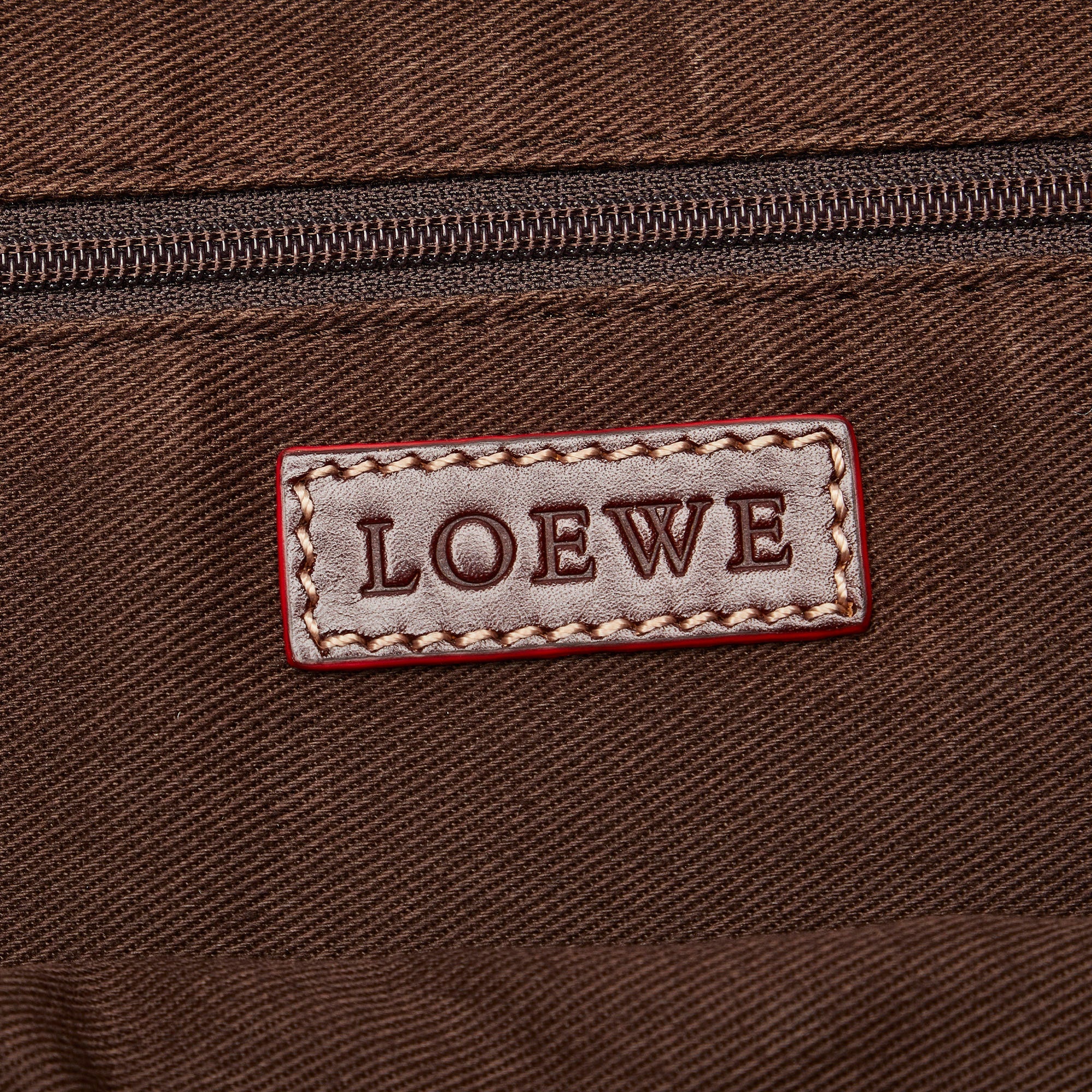 Blue Loewe Anagram Canvas Tote Bag