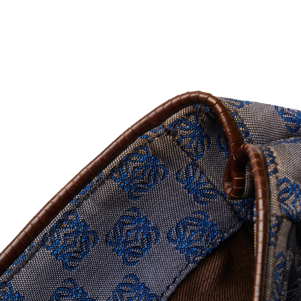 Blue Loewe Anagram Canvas Tote Bag
