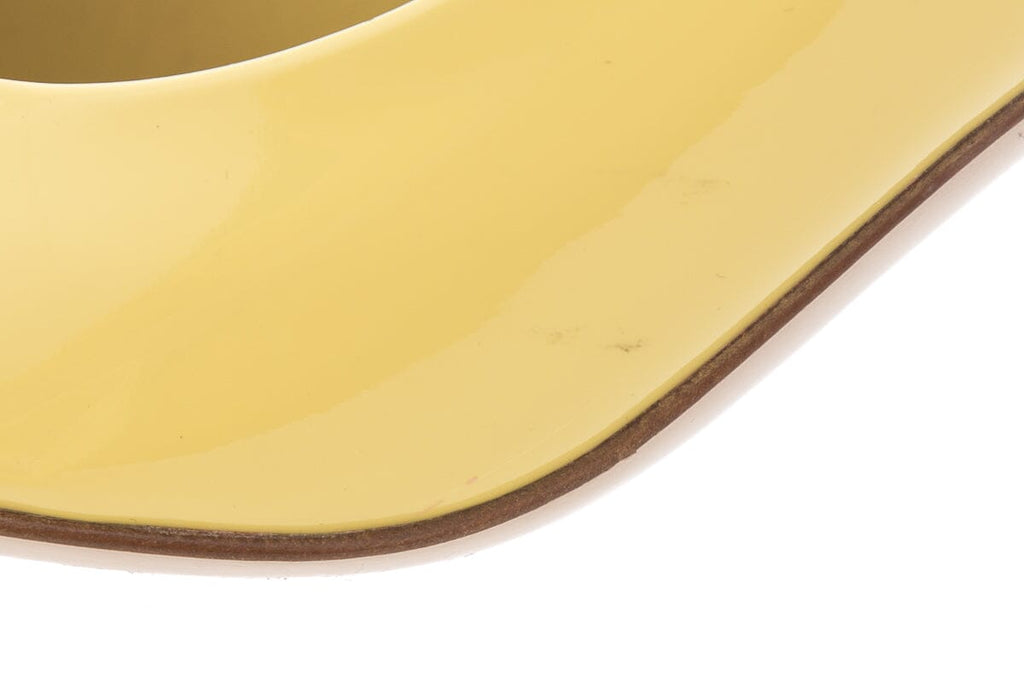 Miu Miu Yellow Patent Pointed Toe Pumps SZ 38.5