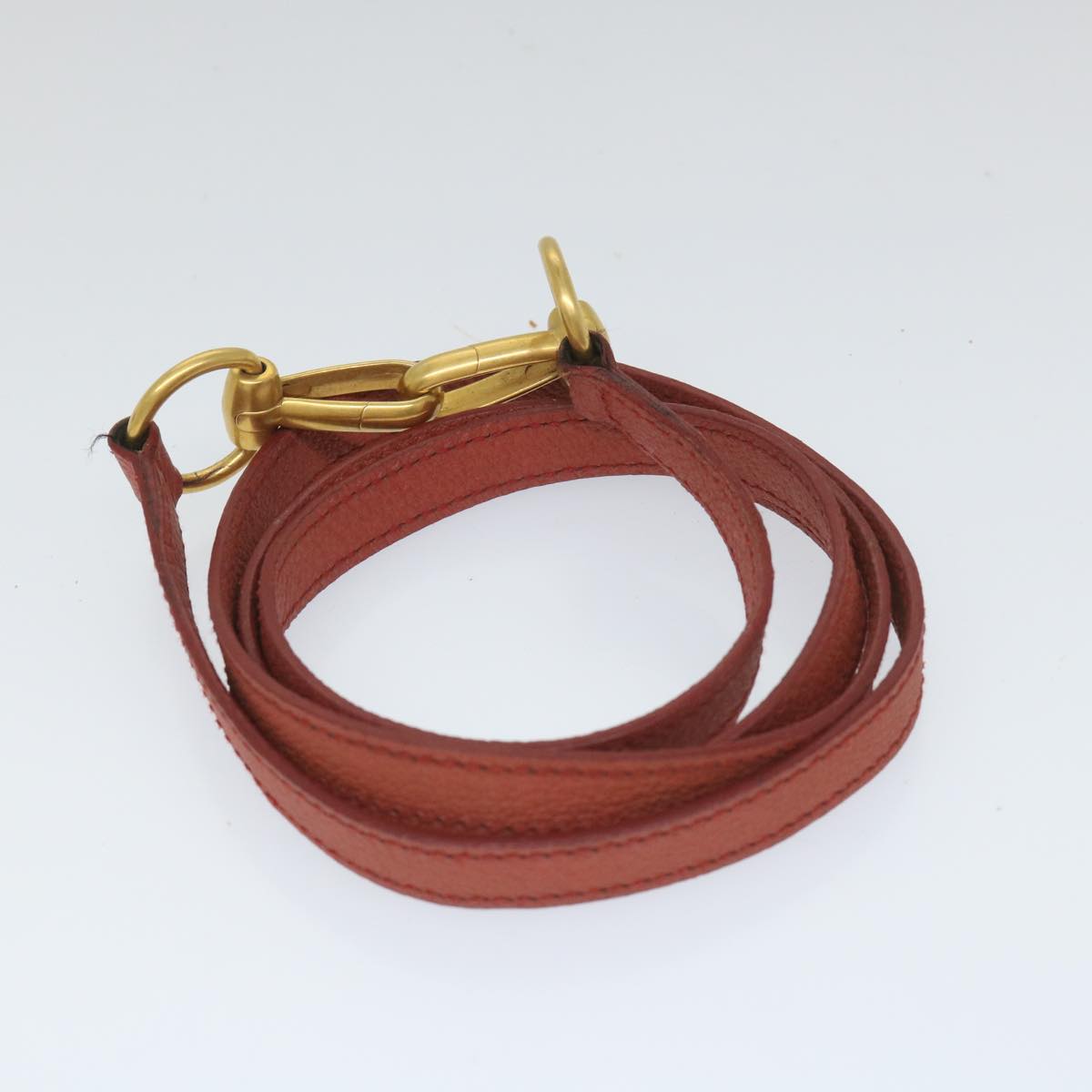GUCCI Bamboo Hand Bag Suede 2way Red 007 2214 0238 57615